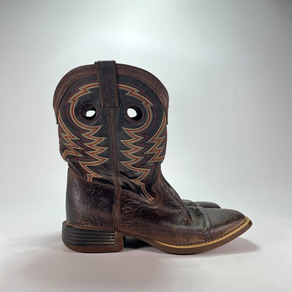 Durango Lil' Rebel Pro Dark Bay Brown Square Toe Western Boots Youth Size 5M